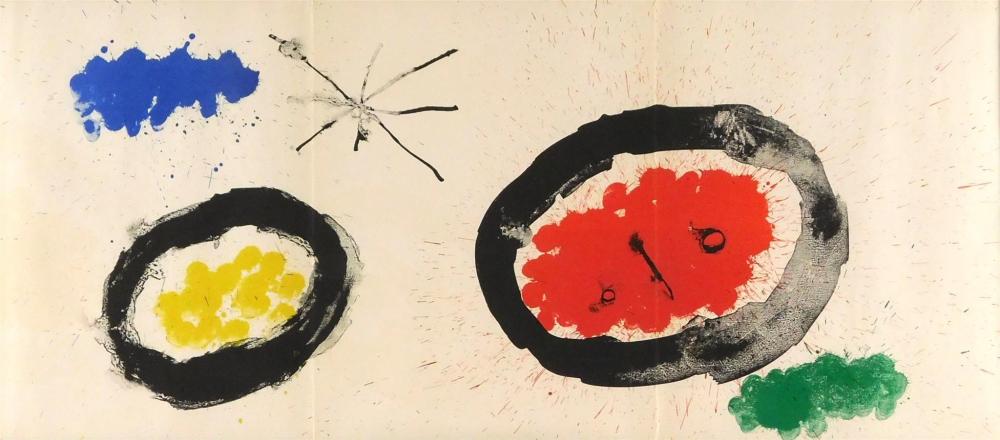 Appraisal: Joan Miro Spanish - Stars Smoke color lithograph ed abstracted