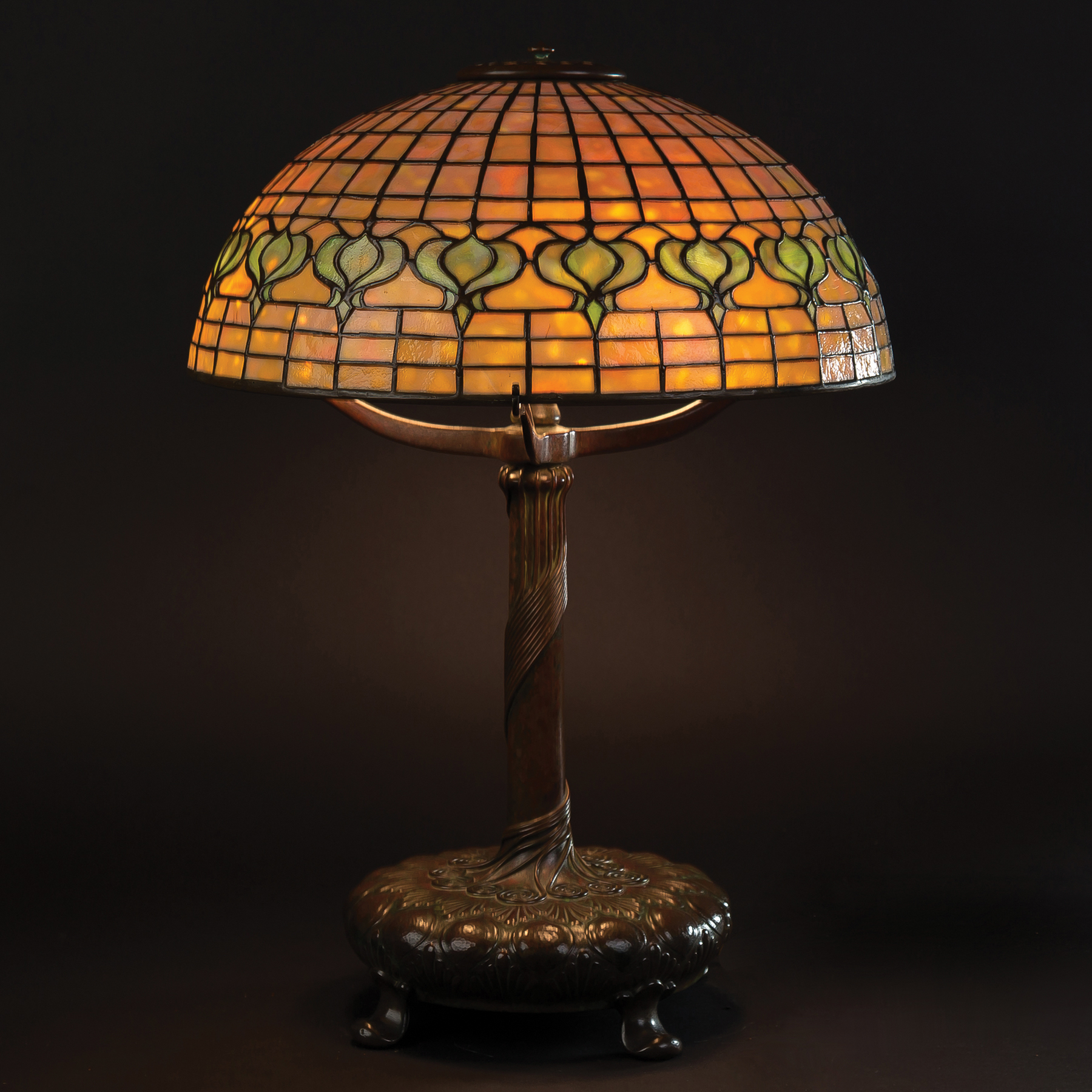 Appraisal: Tiffany Studios Pomegranate Table Lamp Shade signed Tiffany Studios New