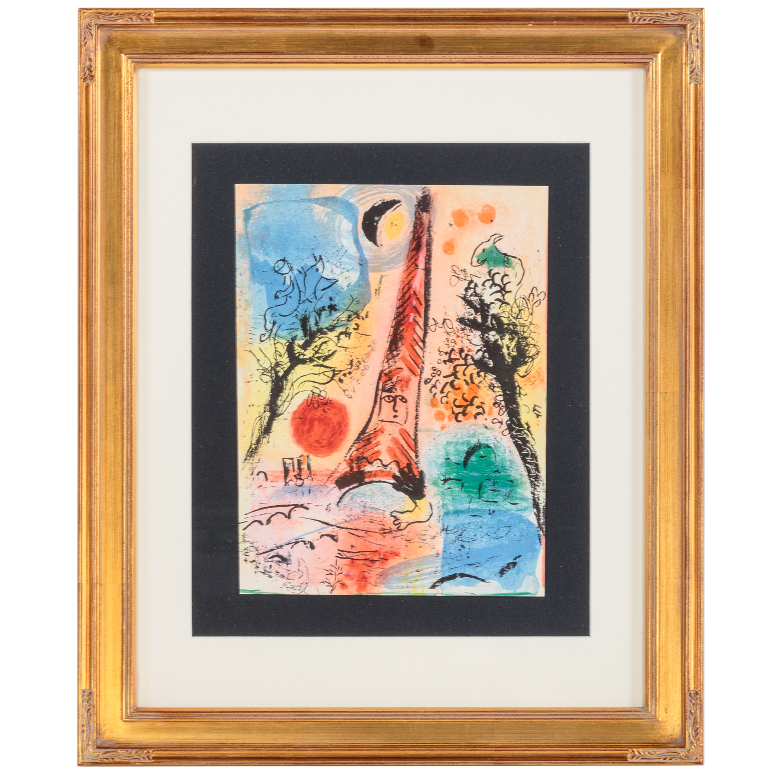 Appraisal: MARC CHAGALL VISION OF PARIS - EIFFEL TOWER LITHOGRAPH Russian