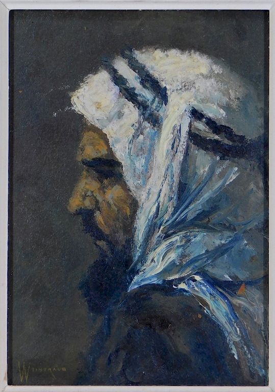 Appraisal: William Weintraub Orientalist Portrait Painting William Sunny Weintraub Israel United