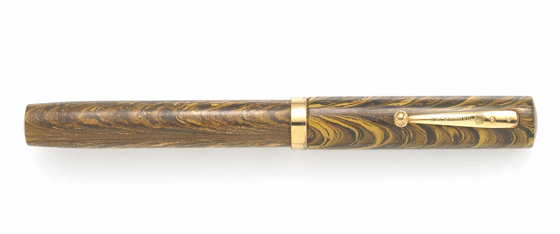 Appraisal: WATERMANS Olive Ripple Hard Rubber Fountain Pen Olive Ripple in