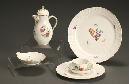 Appraisal: Berlin Floral Decorated Dinner Service th Century Consisting of Dinner