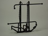 Appraisal: ANDIRONS - Monumental pair of wrought iron anchor form andirons