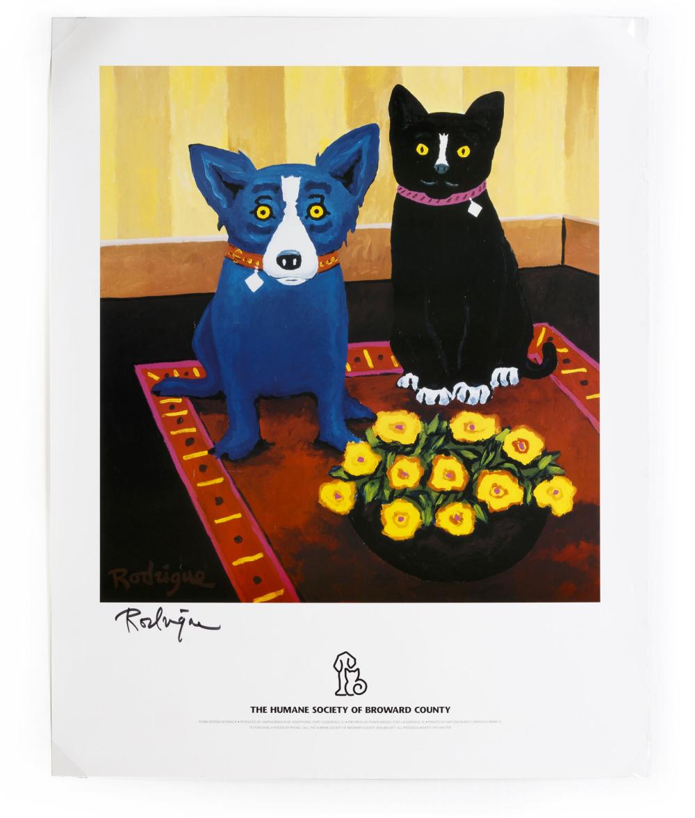 Appraisal: George Rodrigue American Louisiana - Friendship offset lithograph poster signed