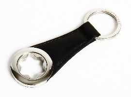 Appraisal: Mont Blanc leather and stainless steel key ring Accompanied by