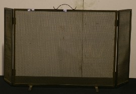 Appraisal: A brass fire screen cm wide