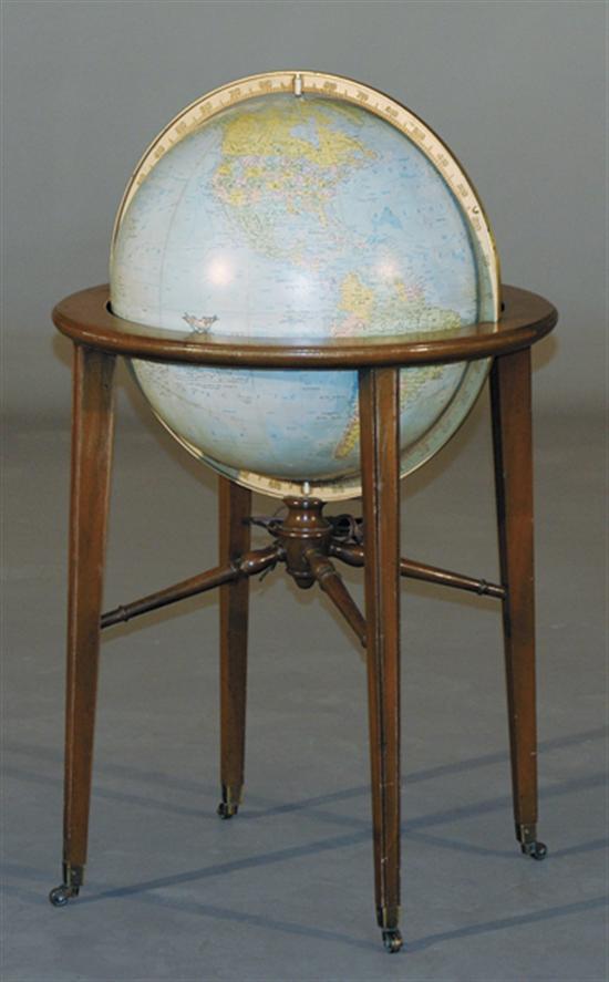 Appraisal: Replogle comprehensive globe-on-stand Chicago Illinois mid th centurymetal dial held