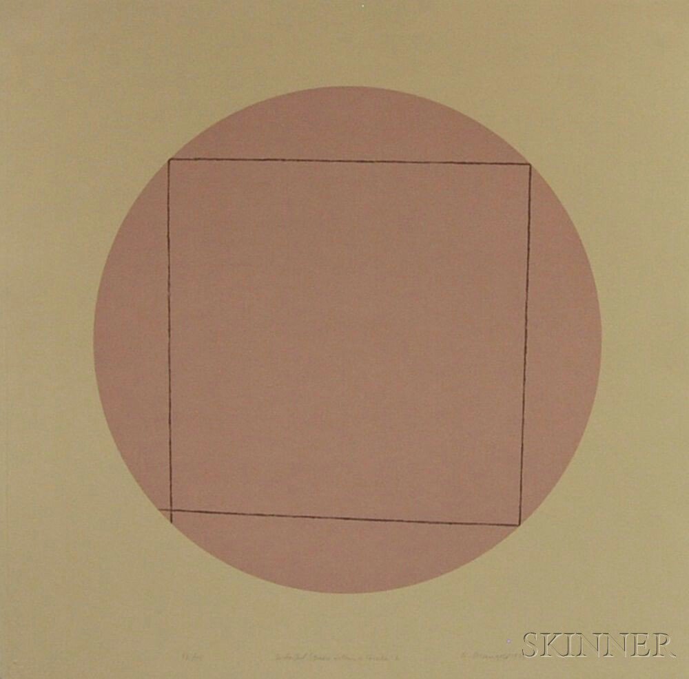 Appraisal: Robert Peter Mangold American b Distorted Square within a Circle