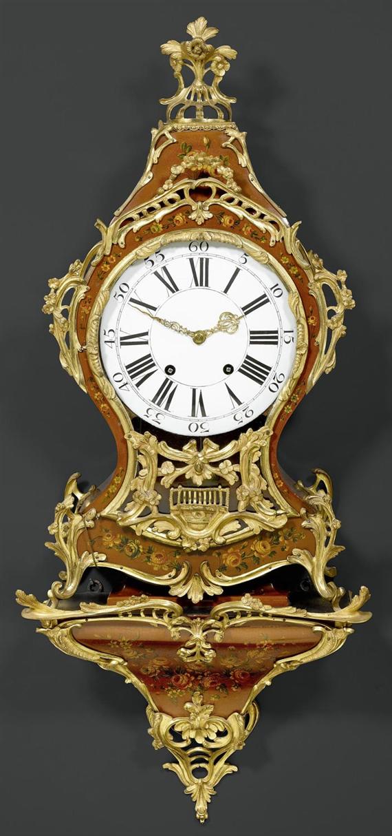 Appraisal: PAINTED CLOCK with plinth Louis XVI the movement signed P