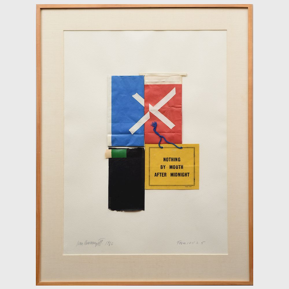 Appraisal: Ivan Chermayeff b Form Mixed media on paper signed 'Ivan