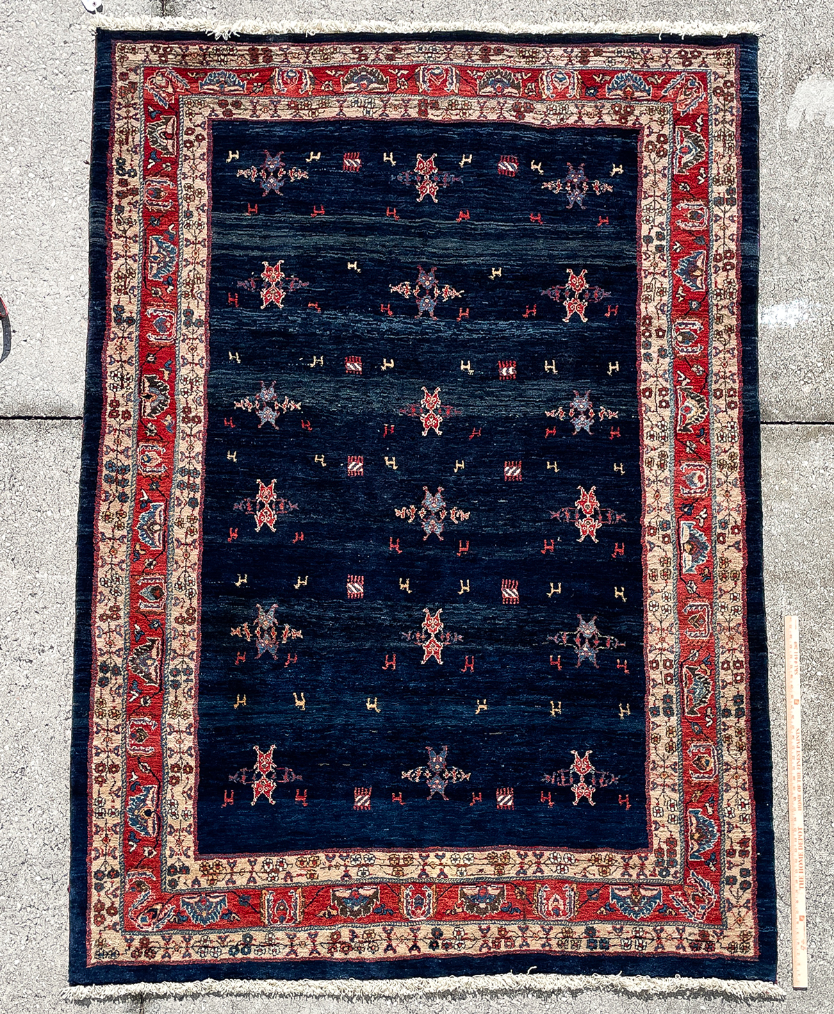 Appraisal: TURKISH HAND KNOTTED WOOL RUG ' '' X ' ''