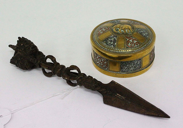 Appraisal: A TIBETAN PHURBA DAGGER cm in length and a small