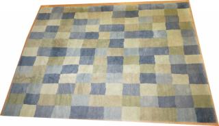 Appraisal: Blue and Gray ODEGARD Carpet Repeating square pat Blue and