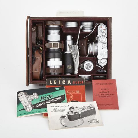 Appraisal: Leica IIIf Camera with Five Lenses and Accessories - camera