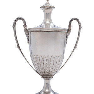 Appraisal: An English Silver Lidded Urn Crichton Bros London Early th