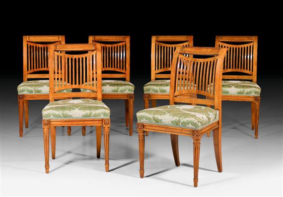 Appraisal: SET OF CHAIRS Louis XVI by C HOPFENGARTNER Christoph Hopfengartner