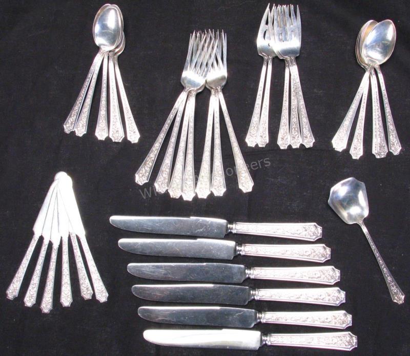 Appraisal: Sterling Beauty by Weidlich Flatware Pcs six dinner knives six