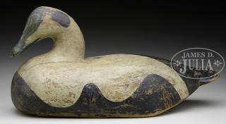 Appraisal: CARVED PINE EIDER DECOY First third th century Monhegan Island