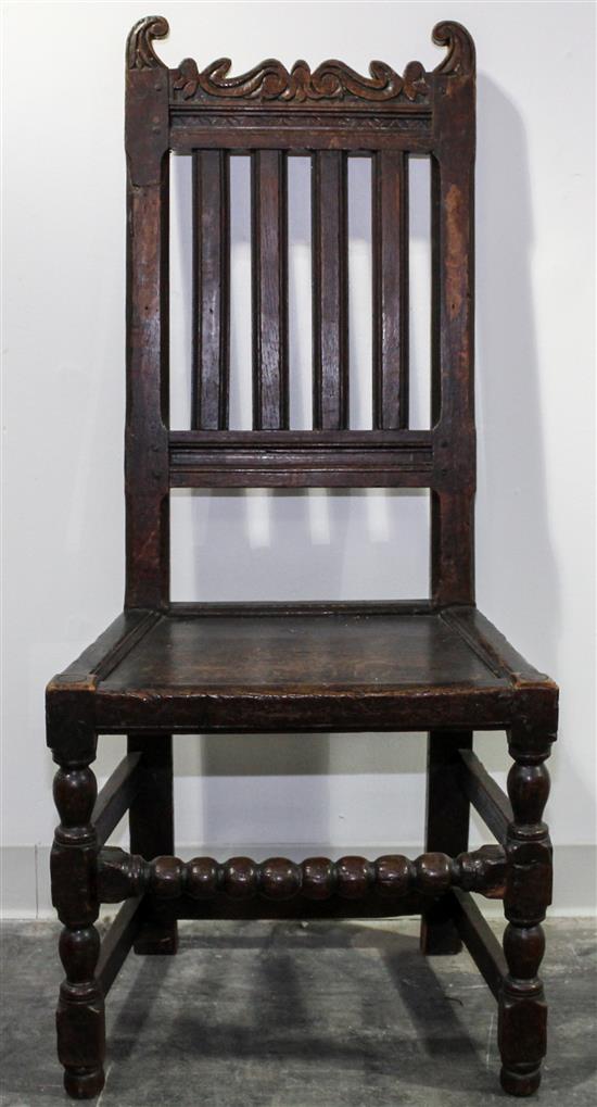 Appraisal: Sale Lot An American Bannister Back Oak Side Chair th