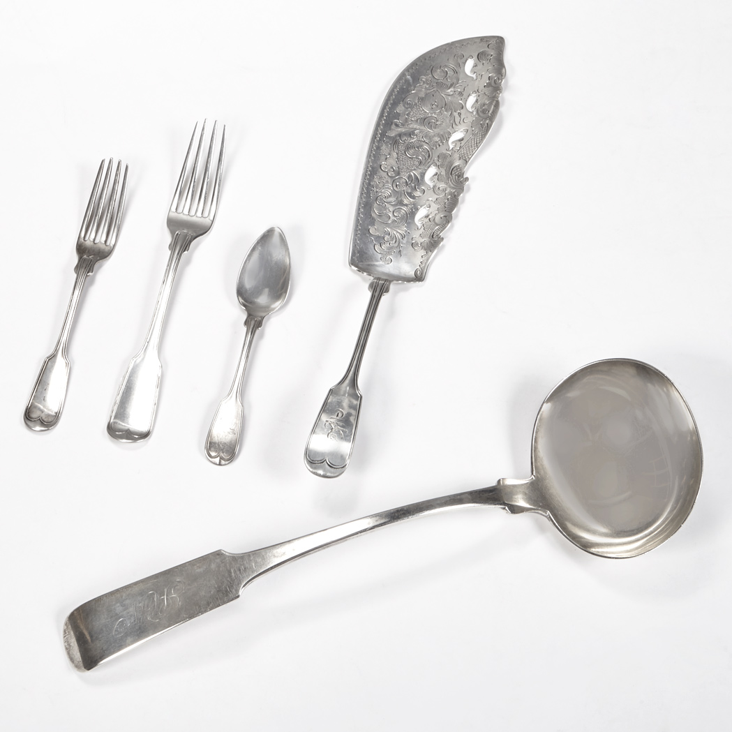 Appraisal: Group of American Coin Silver Flatware Of Southern interest largely