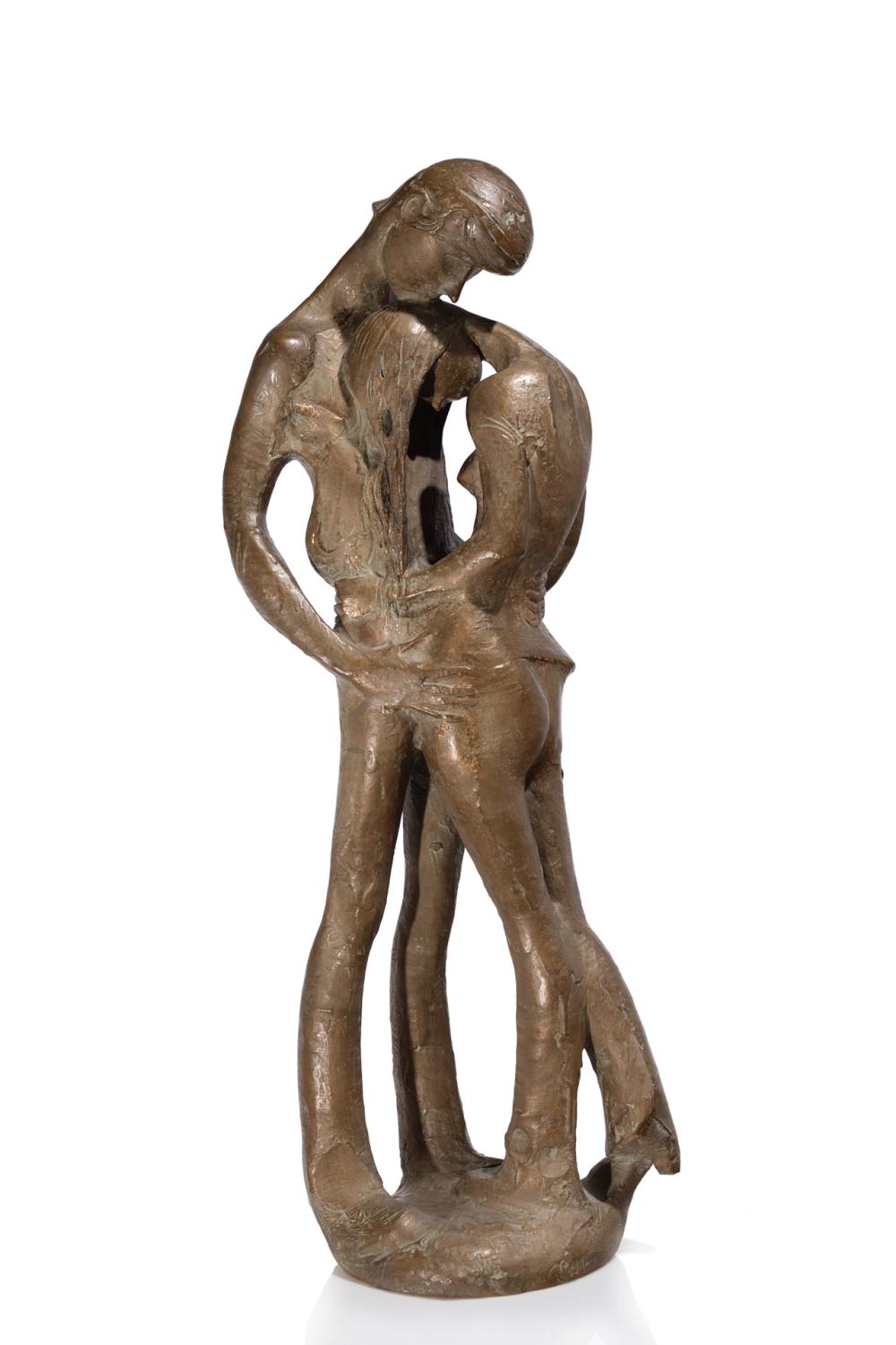 Appraisal: MILTON ELTING HEBALD American - The Embrace bronze signed dated