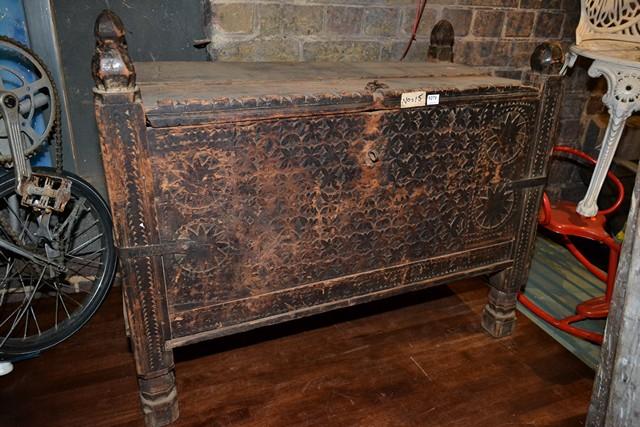 Appraisal: AN AFGHAN CEDAR DOWRY CHEST