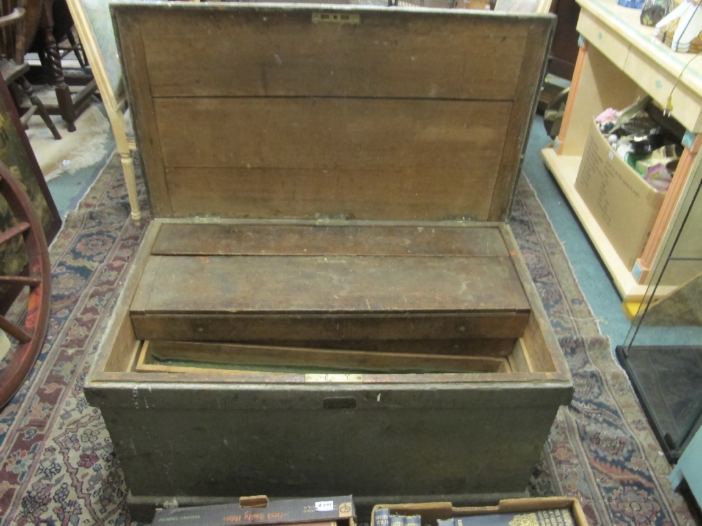 Appraisal: Victorian pine tool chest with contents Provenance The Property of