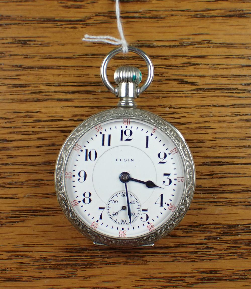 Appraisal: ELGIN MODEL VERITAS OPEN-FACE POCKET WATCH grade having hour minute