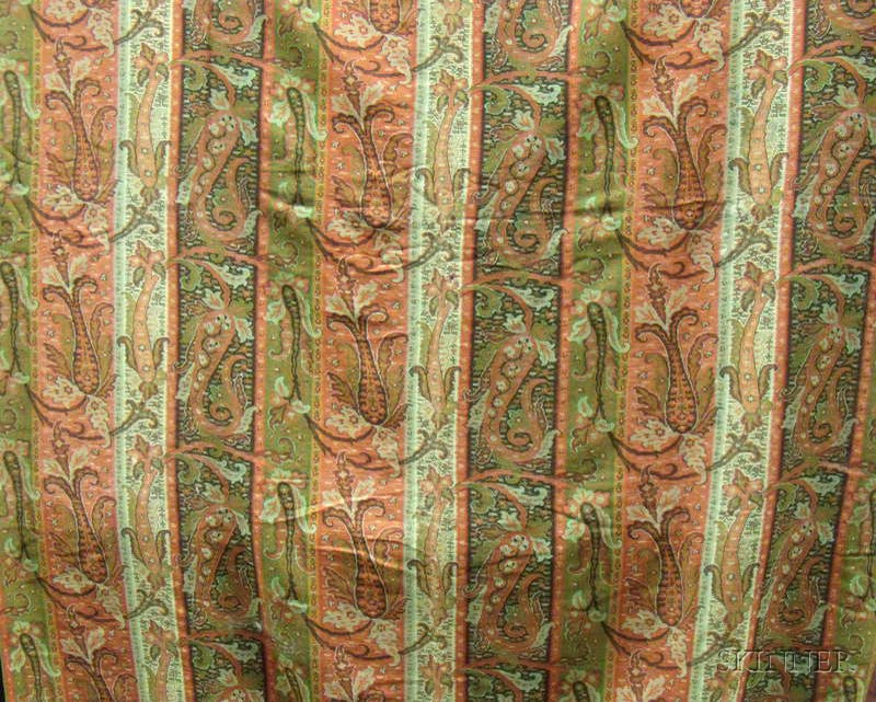 Appraisal: Machine-made Woven Wool Paisley Shawl late th early th century