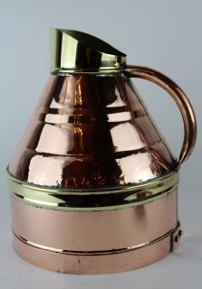 Appraisal: French polished copper Beaujolais wine pitcher French polished copper Beaujolais