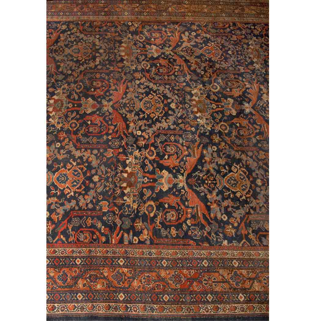 Appraisal: Mahal Carpet Central Persia circa The indigo with a polychrome