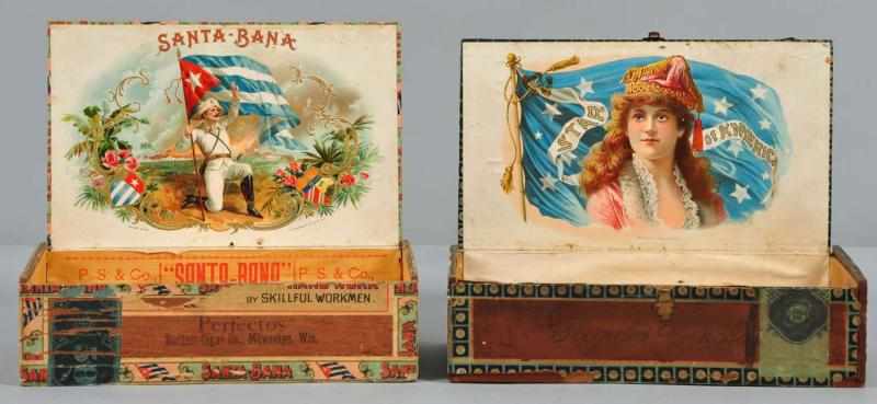 Appraisal: Lot of Patriotic Cigar Boxes Description Both are rare Includes