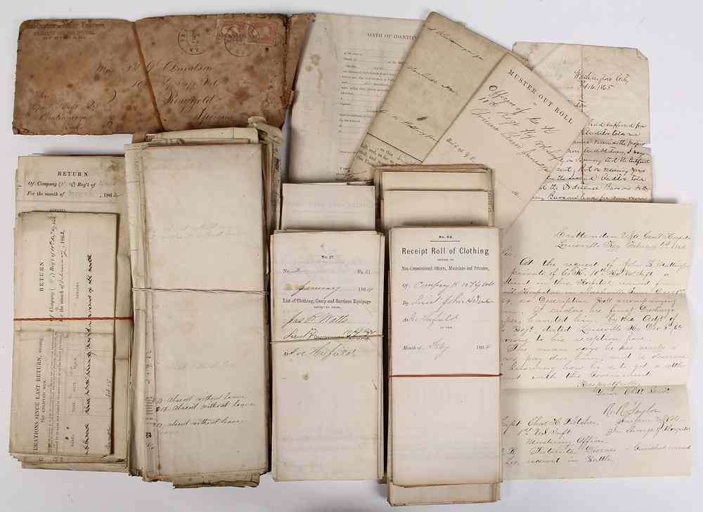 Appraisal: CIVIL WAR PAPERS - Field Military Reports of Co K