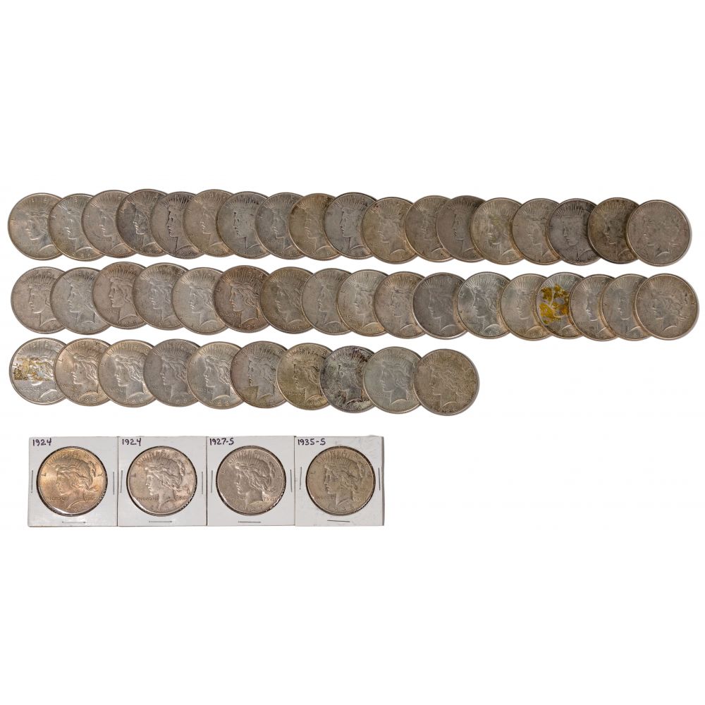 Appraisal: PEACE ASSORTMENT coins including -D -S -S -S -S and