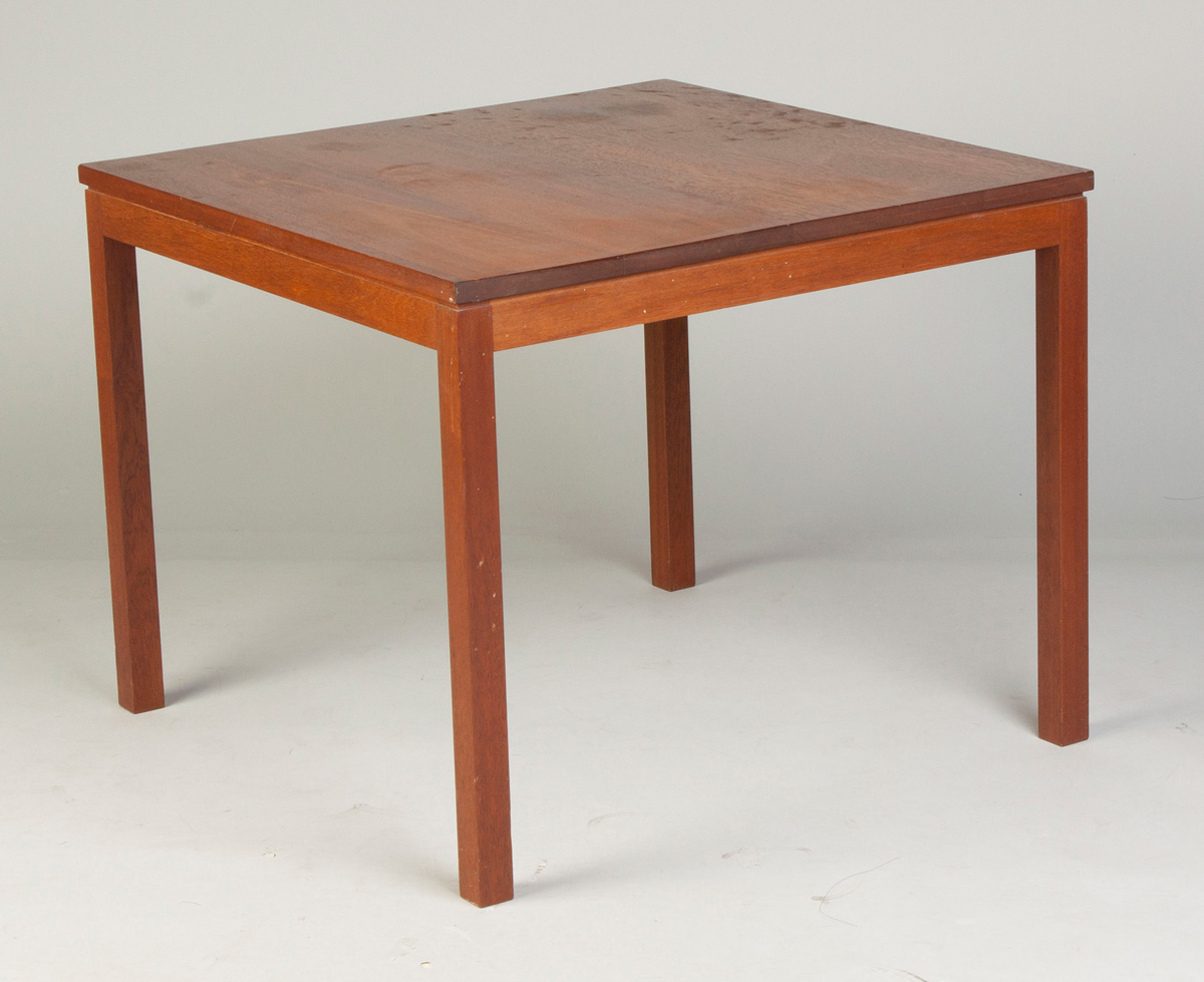 Appraisal: Tage Frid Square Walnut Side Table