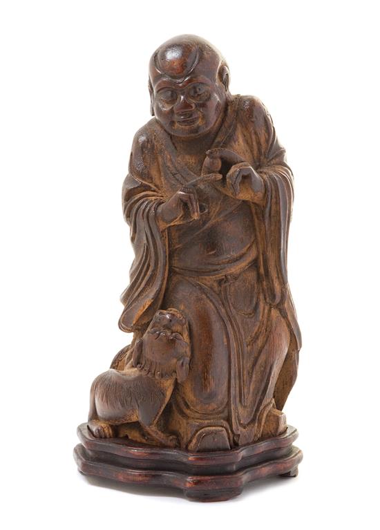 Appraisal: Sale Lot A Carved Bamboo Figure of an Immortal the