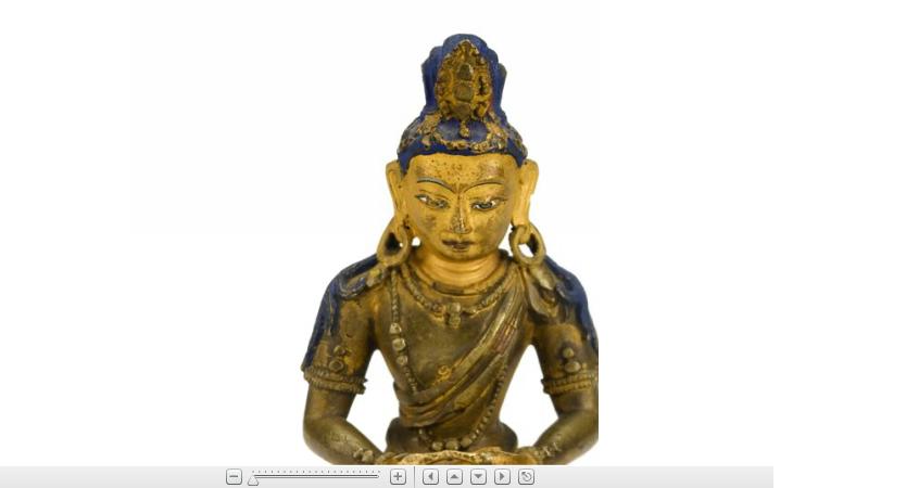 Appraisal: Two Sino-Tibetan gilt bronze bodhisattva figures th century