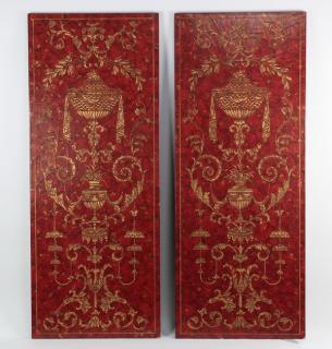 Appraisal: Neoclassical style wall plaques h Pair of Neoclassical style wall