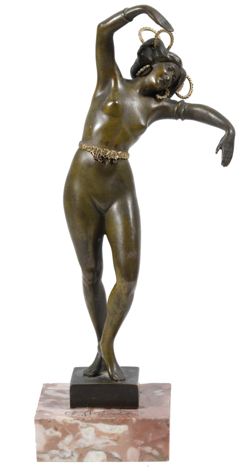 Appraisal: CLAIRE JEANNE ROBERTE COLINET FRANCE BELGIUM - Nude Dancer bronze