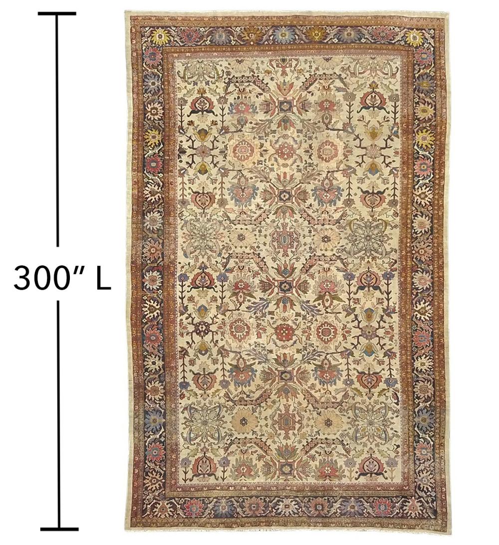 Appraisal: LARGE ZIEGLER MAHAL ANTIQUE RUGLarge Ziegler Mahal Antique carpet produced