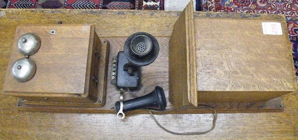 Appraisal: AN OAK WALL TELEPHONE Stromberg-Carlson Telephone Mfg Co early th