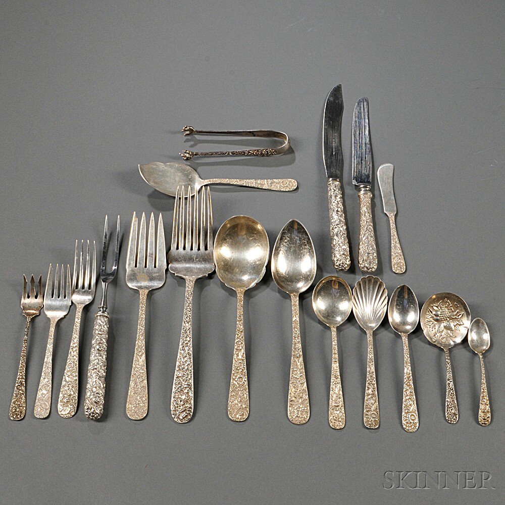 Appraisal: Assembled Kirk Son Repousse Pattern Sterling Silver Flatware Service Baltimore