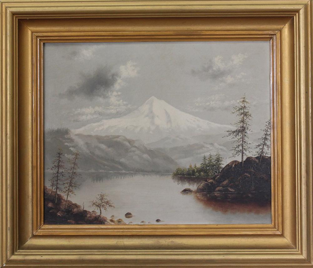 Appraisal: SCHOOL OF ELIZA BARCHUS Oregon - oil on canvas Mount