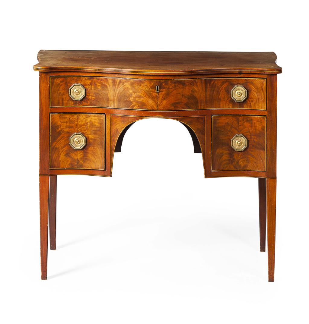 Appraisal: GEORGE III STYLE MAHOGANY DRESSING TABLE LATE TH CENTURY the