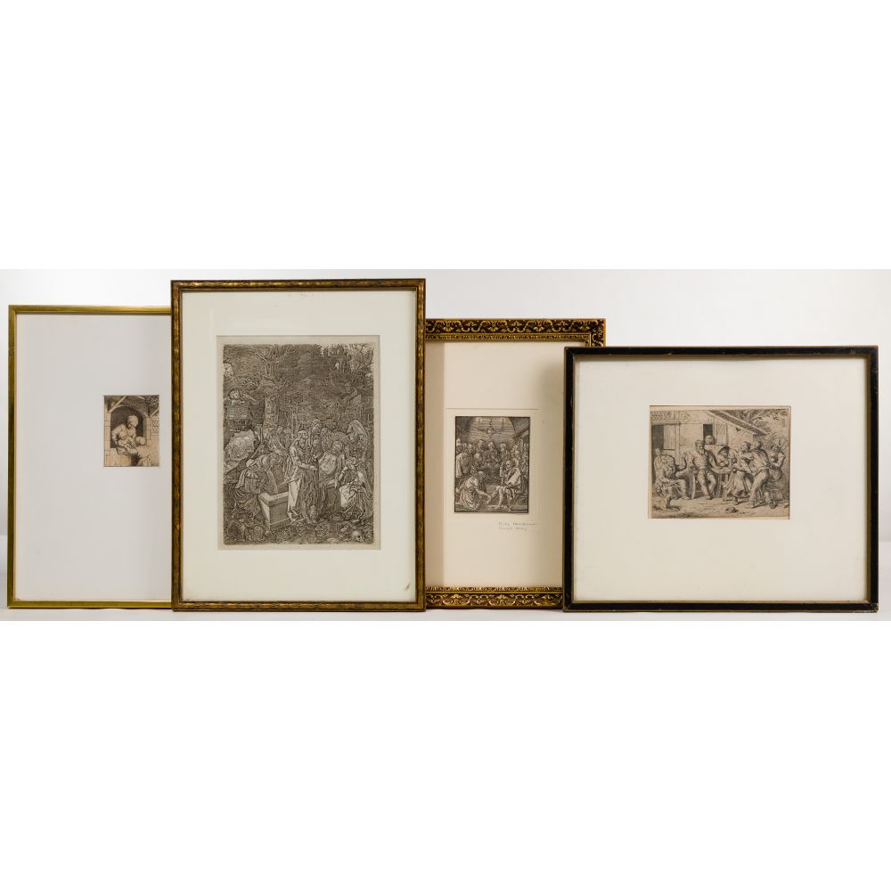 Appraisal: OLD MASTER STYLE PRINT ASSORTMENT items including Tomb of the