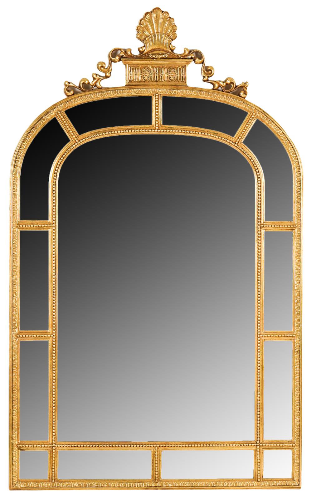 Appraisal: GILTWOOD WALL MIRRORmodern with beveled glass plate X inches Condition