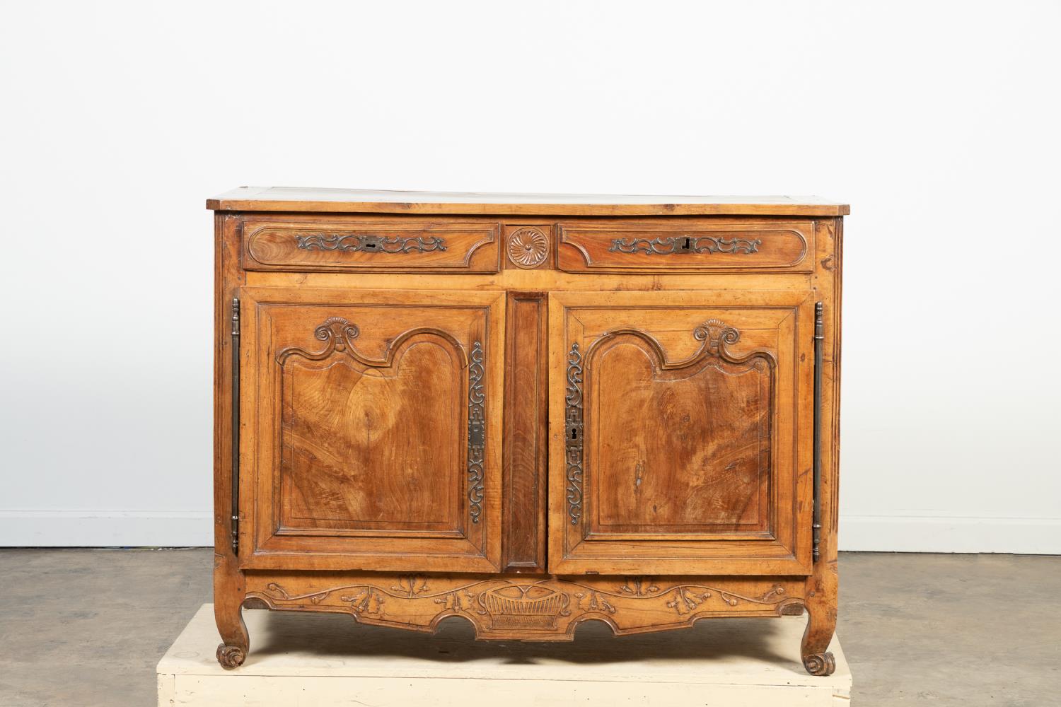 Appraisal: LOUIS XV STYLE FRENCH PROVINCIAL WALNUT CABINET French late th