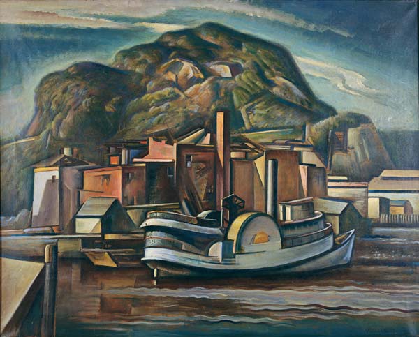 Appraisal: Charles Rosen American - Side Wheel in the Rondout late