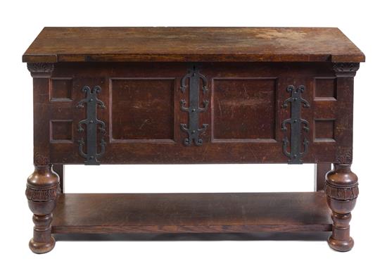 Appraisal: Sale Lot A Jacobean Style Oak Coffer th century having