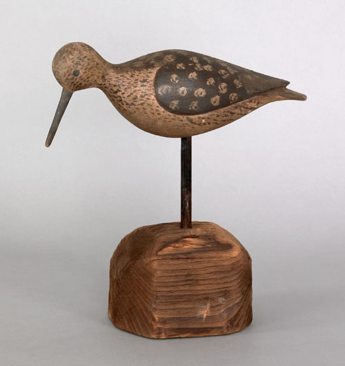 Appraisal: Yellow legs shore bird decoy late th c signed George